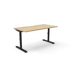 Halo Static Single Sided Workstation 1500W x 750D x 730mmH Natural Oak/Black