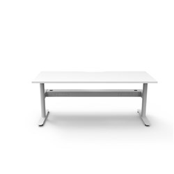 Halo Static Single Sided Workstation + Cable Tray 1800Wx750Dx730mmH White/White