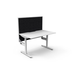 Halo Static Single Sided Workstation + Screen 1200Wx750Dx1330mmH White/White