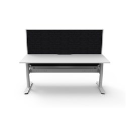 Halo Static Single Sided Workstation+Screen+Tray 1800W x 750D x 1330mmH Wht/Wht