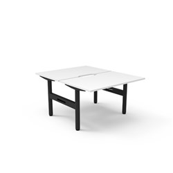 Halo Static Back To Back Workstation 2 Person 1200Wx1500Dx730mmH White/Black