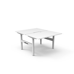 Halo Static Back To Back Workstation 2 Person 1200Wx1500Dx730mmH White/White