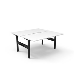 Halo Static Back To Back Workstation 2 Person 1500Wx1500Dx730mmH White/Black