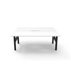 Halo Static Back To Back Workstation 2 Person 1800Wx1500Dx730mmH White/Black