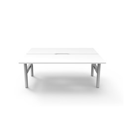 Halo Static Back To Back Workstation 2 Person 1800Wx1500Dx730mmH White/White