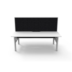 Halo Static Back To Back Workstation + Screen 2 Person 1800Wx1330mmH White/Wht