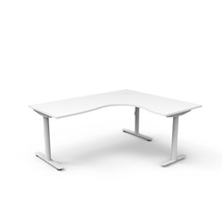 Halo Static Corner Workstation 1800/1500W x 750D x 730mmH White/White