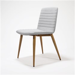 Pixel 4 Leg Visitor Chair Ash Legs Light Grey Fabric Seat