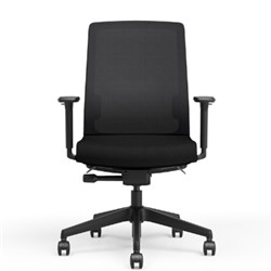 Harlow Synchro Office Chair Mesh Back with Lumbar Support With Arms Black