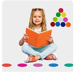 Creative Kids On Your Marks Floor Markers 100mm Assorted Colours Pack Of 10