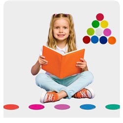 Creative Kids On Your Marks Floor Markers 140mm Assorted Colours Pack Of 10