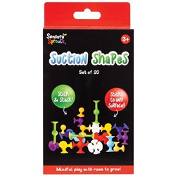 Sensory Sprouts Suction Shapes Fidgets Set of 20