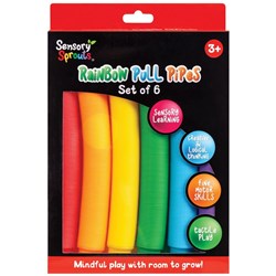 Sensory Sprouts Rainbow Pull Pipes Set of 6