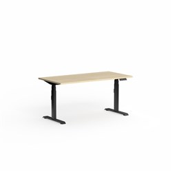 Klass Electric Sit Stand Desk 1200 x 600 New Oak Matte/Black