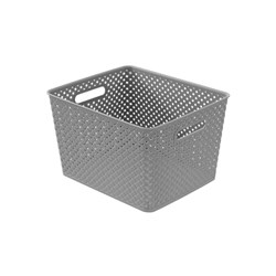 Creative Kids Storage Basket Knotted 305W x 355D x 220mmH Grey