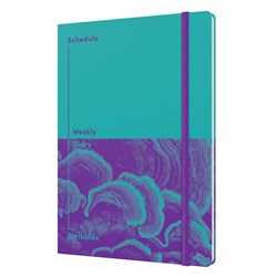 Jumble & Co Schedule And Scribbles Undated Diary A5 Week To View Teal