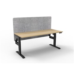 Boost Light Desk Height Adjustable + Grey Eco Screen 1200W x 750D Oak/Black