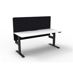 Boost Light Desk Height Adjustable + Black Eco Screen 1200W x 750D White/Black