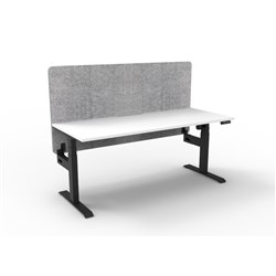 Boost Light Desk Height Adjustable + Grey Eco Screen 1200W x 750D White/Black
