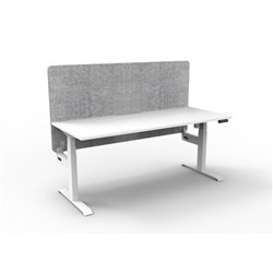 Boost Light Desk Height Adjustable + Grey Eco Screen 1200W x 750D White/White