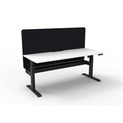 Boost Light Desk Height Adjustable + Black Eco Screen + CT 1500W x 750D White/Black