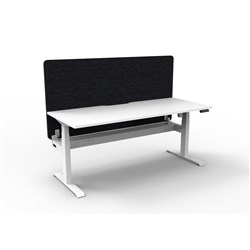 Boost Light Desk Height Adjustable + Black Eco Screen + CT 1500W x 750D White/White