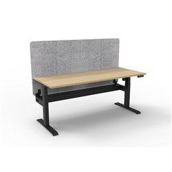 Boost Light Desk Height Adjustable + Grey Eco Screen + CT 1800W x 750D Oak/Black