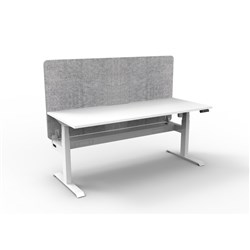 Boost Light Desk Height Adjustable + Grey Eco Screen + CT 1800W x 750D White/White