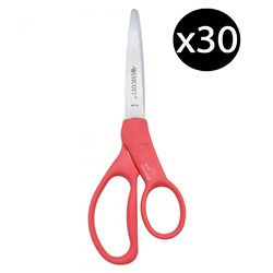 Westcott Scissors Antimicrobial 178mm Blunt Tip Red Pack Of 30