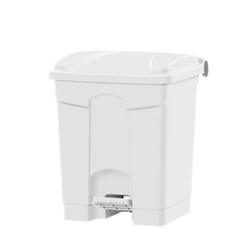 Compass Pedal Rubbish Bin 30 Litres Plastic White