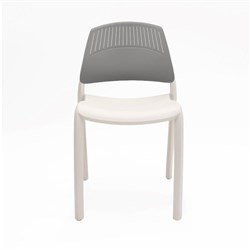 Flexi Stacking Chair Polypropylene Grey Back White Seat