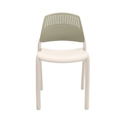 Flexi Stacking Chair Polypropylene Green Back White Seat
