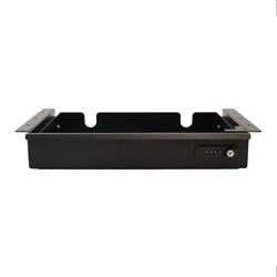 Rapid Single Slide Out Drawer 493W x 275D x 77mmH Black Under Desk Mount