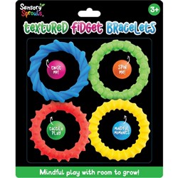 Sensory Sprouts Textured Fidget Bracelets Set of 4