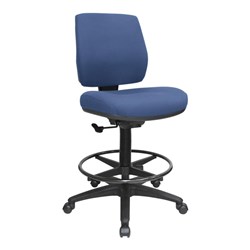 Buro Roma Mid Back Chair 1 Lever with Drafting Kit Navy