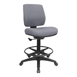 Buro Roma Mid Back Chair 1 Lever with Drafting Kit Charcoal