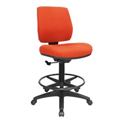 Buro Roma Mid Back Chair 1 Lever with Drafting Kit Red