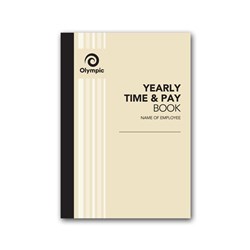 Olympic Yearly Time & Pay Book 32 Page