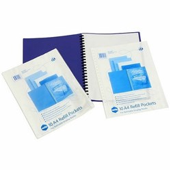 Marbig Display Book Refills A4 Clear Pack of 100