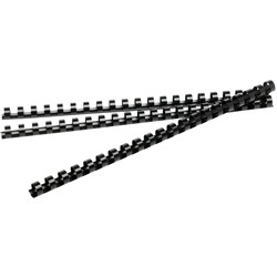 Rexel Plastic Binding Comb 9.5mm 65 Sheet Capacity Black Pack of 100