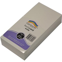 Rainbow Flash Card 290gsm 203mm x 102mm White
