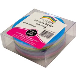 Kinder Circles Glossy 120mm 84gsm Assorted Pack of 500