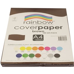 Rainbow Cover Paper A4 125gsm Brown 100 Sheets