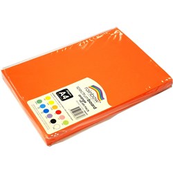 Rainbow Spectrum Board A4 220gsm Orange 100 Sheets