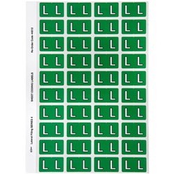 Avery Alphabet Coding Label L Side Tab 25x42mm Dark Green Pack of 240