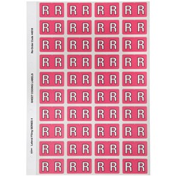 Avery Alphabet Coding Label R Side Tab 25x42mm Pink Pack of 240