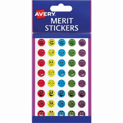 Avery Merit Stickers Mini Smiley Faces 18mm Pack 800