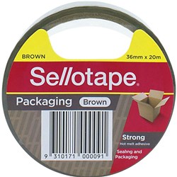 Sellotape Packaging Tape 36mmx20m Hot Melt Adhesive Brown