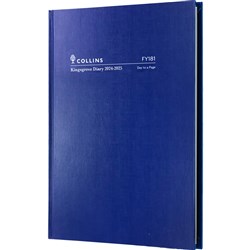 Collins Kingsgrove Financial Year Diary A5 Day to Page Blue