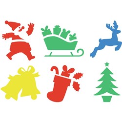 EC Stencil Christmas 200 x 200mm Pack of 6